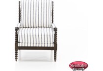 bassett furniture blue accent chair  image   