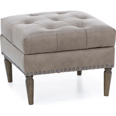 Danbury Leather Small Square Ottoman