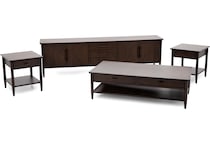bassett furniture brown console chg  