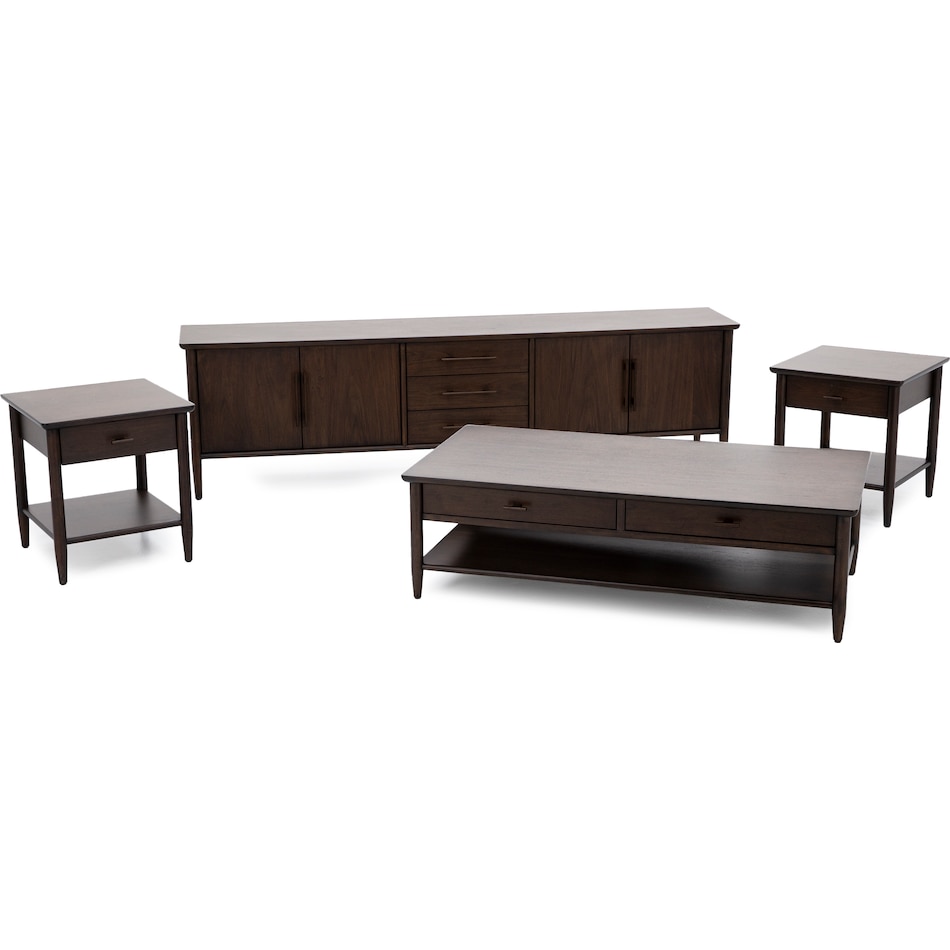 bassett furniture brown console chg  