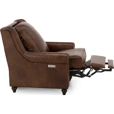 Recline Your Way Leather Power Headrest Tall Back Recliner