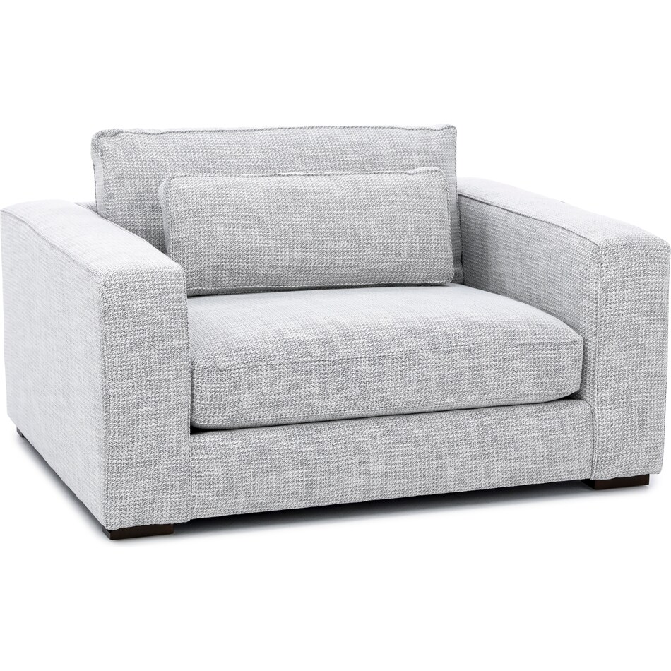 bassett furniture grey chair and a half   
