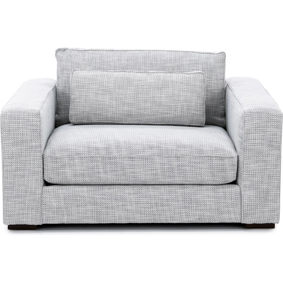 bassett furniture grey chair and a half   