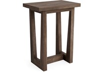 bassett furniture grey chairside table liam  