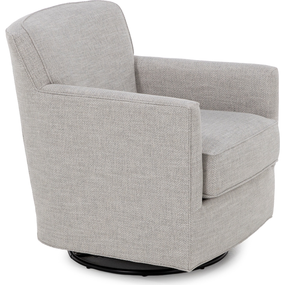 bassett furniture grey swivel chair z  