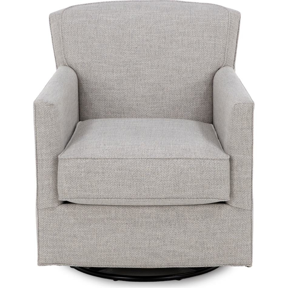 bassett furniture grey swivel chair z  