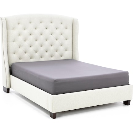 Paris King Upholstered Bed W/Low Footboard