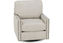 bassett furniture white swivel chair z  