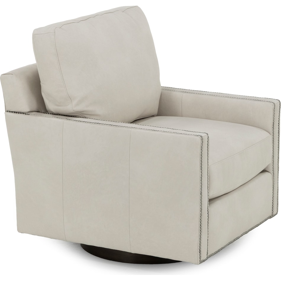 bassett furniture white swivel chair z  