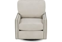 bassett furniture white swivel chair z  