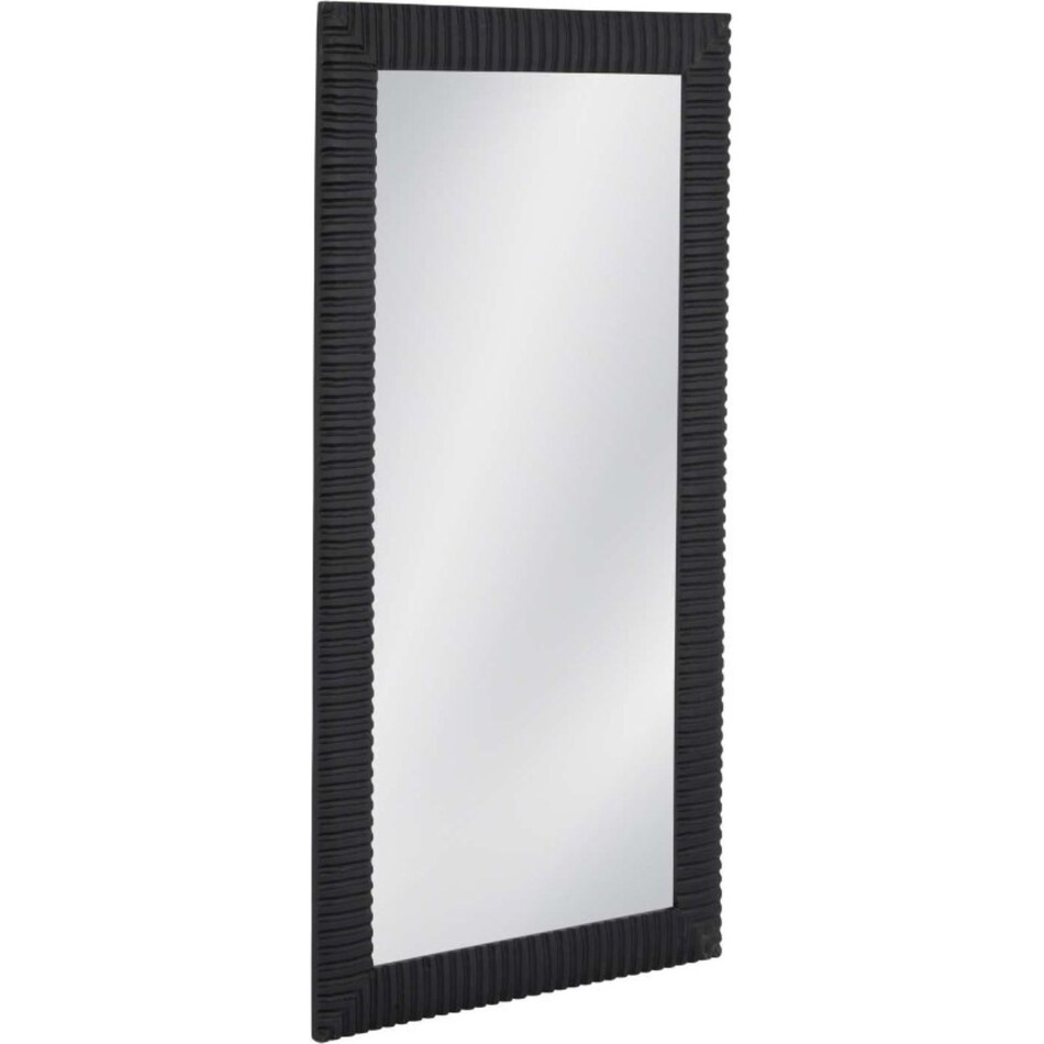 bassett mirror co inc black leaner mirror   