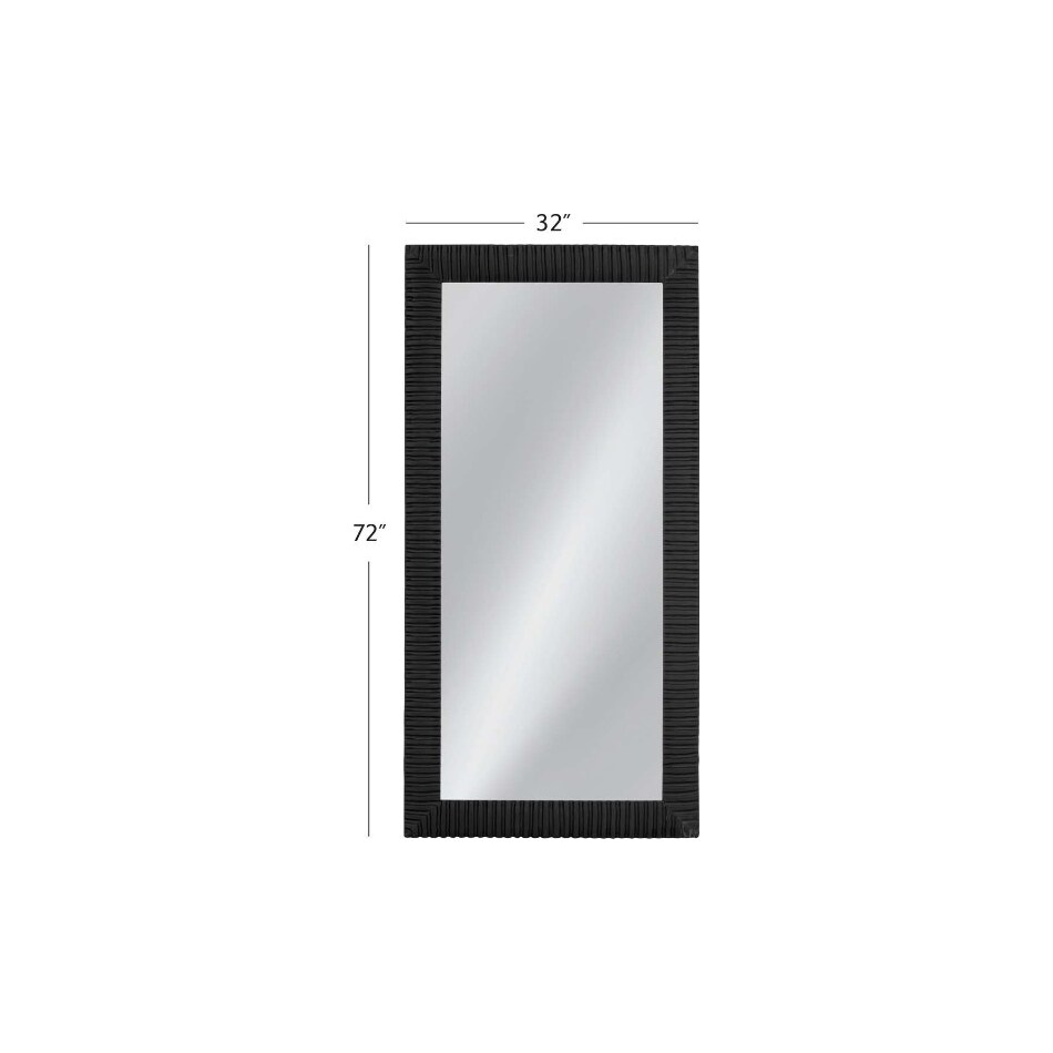 bassett mirror co inc black leaner mirror   