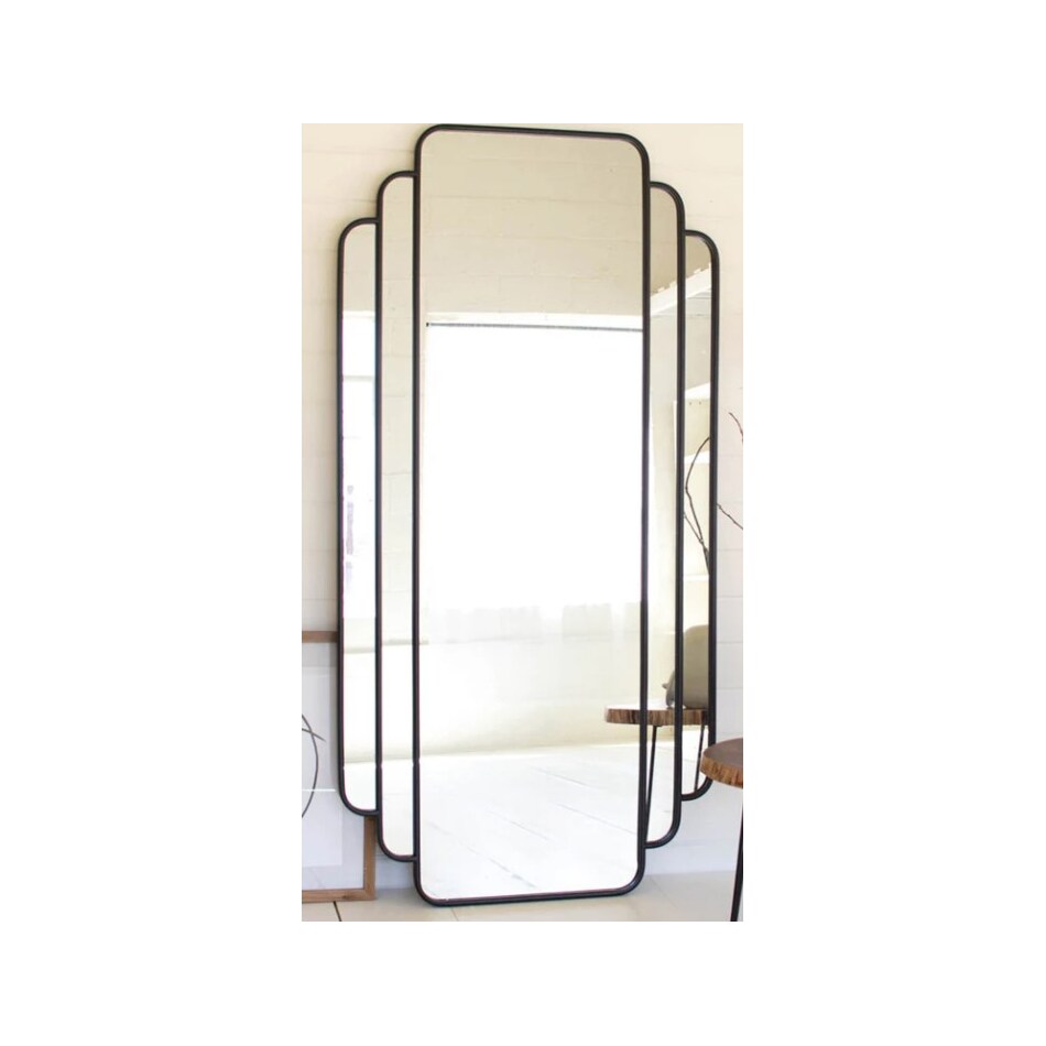 bassett mirror co inc black leaner mirror   