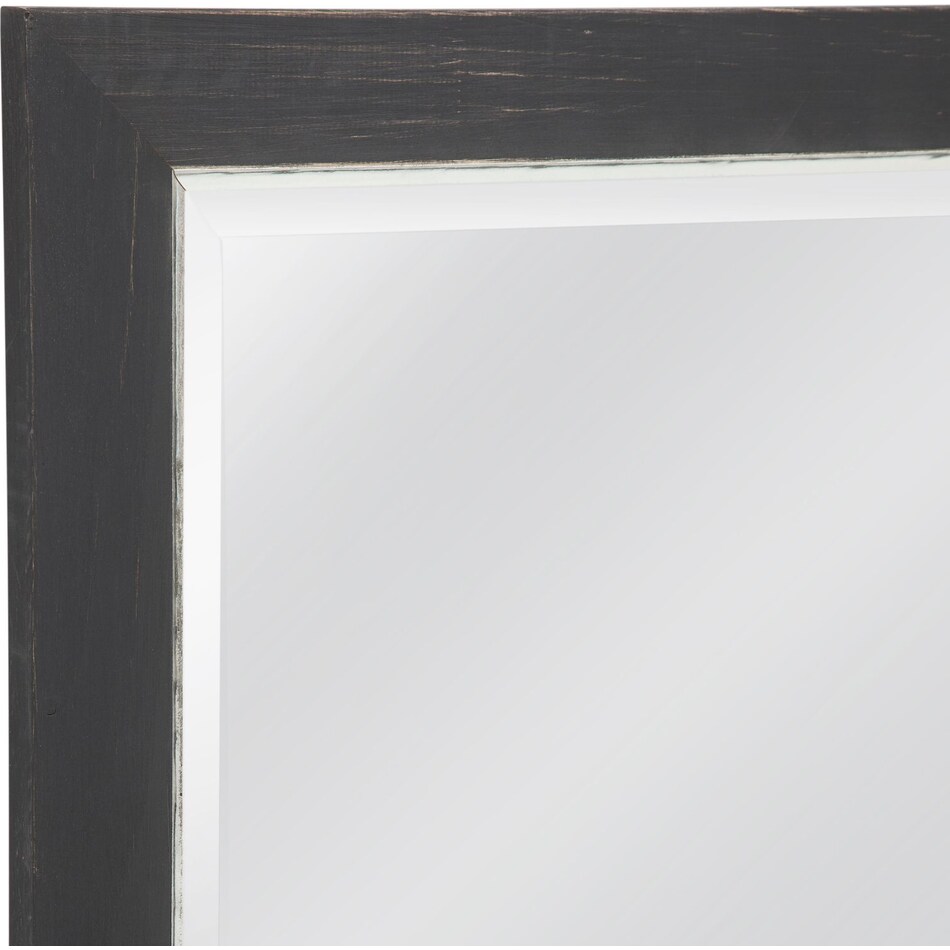 bassett mirror co inc black leaner mirror   