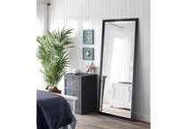 bassett mirror co inc blue leaner mirror   