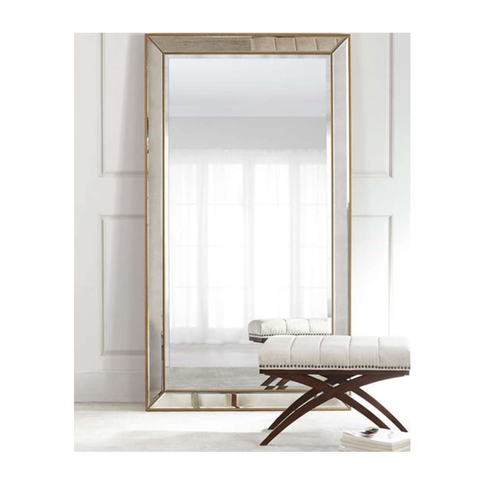 bassett mirror co inc gold leaner mirror   