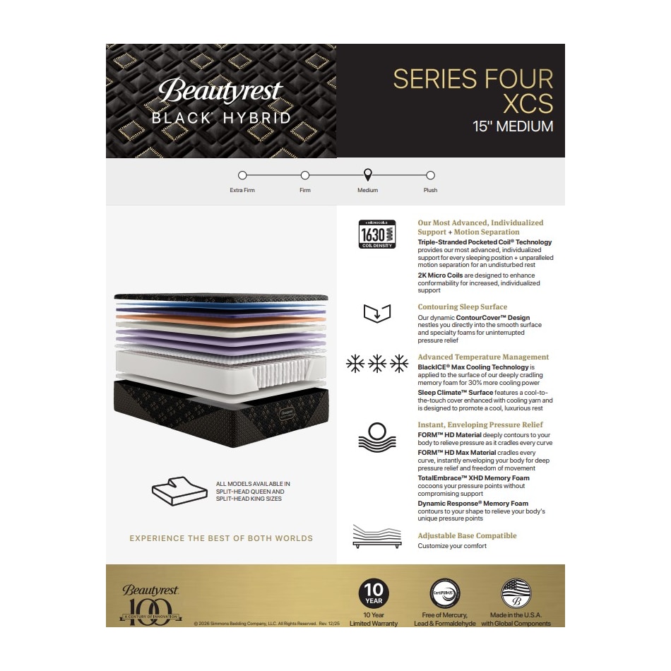 beautyrest black hybrid black queen   