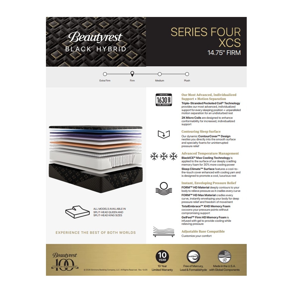 beautyrest black hybrid black twin xl   