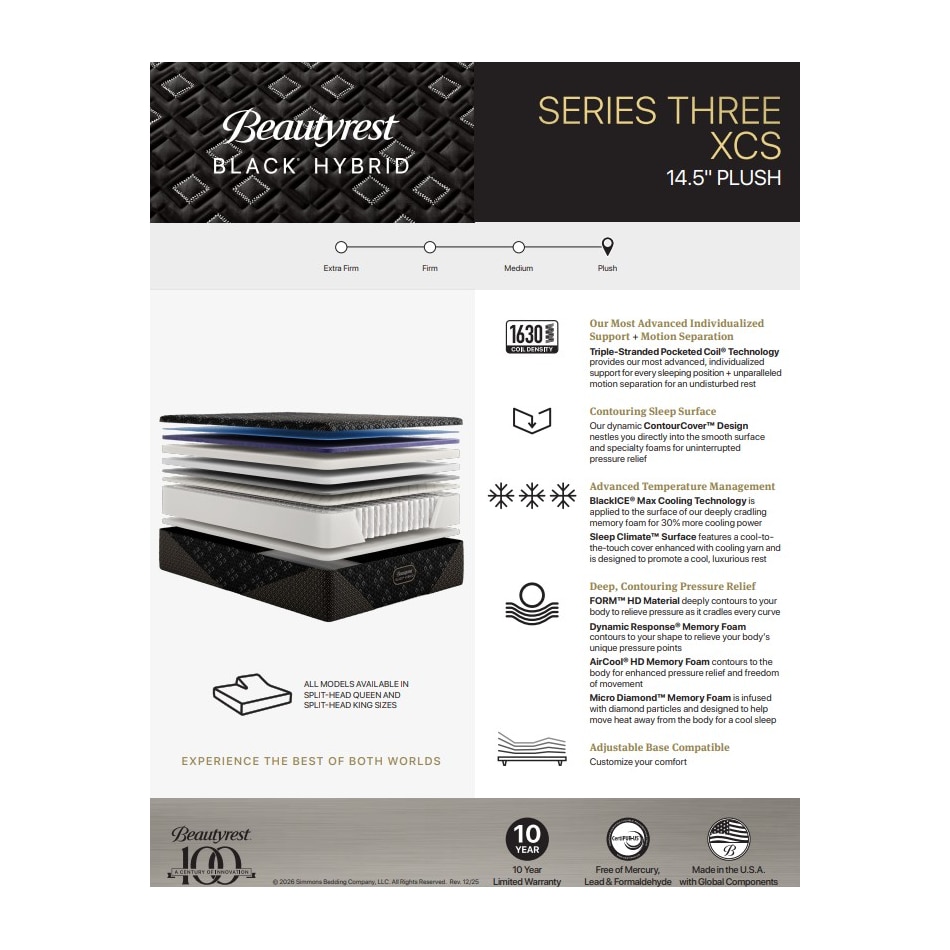 beautyrest black hybrid black twin xl   