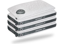 bedgear white grey pillows   