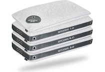 bedgear white grey pillows   