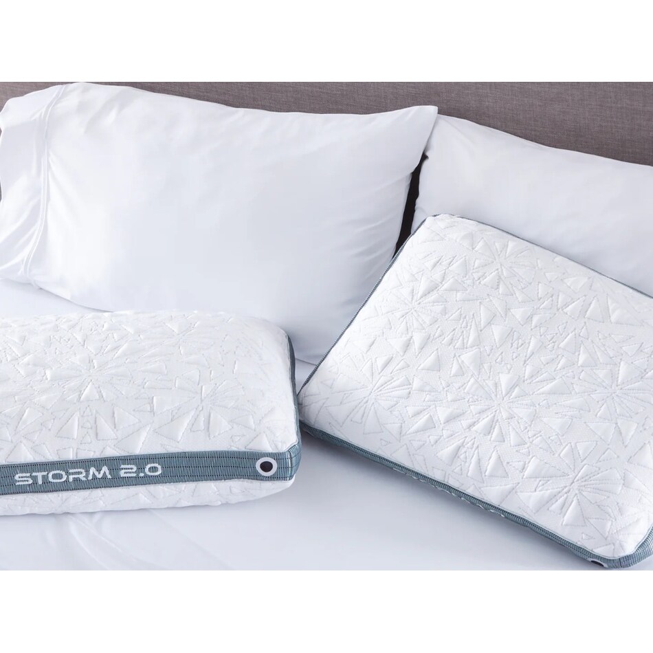 bedgear white grey pillows   