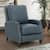 Locklear Leather High Leg Recliner in Ocean