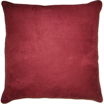 Mulberry Faux Suede Pillow 18"W x 18"H