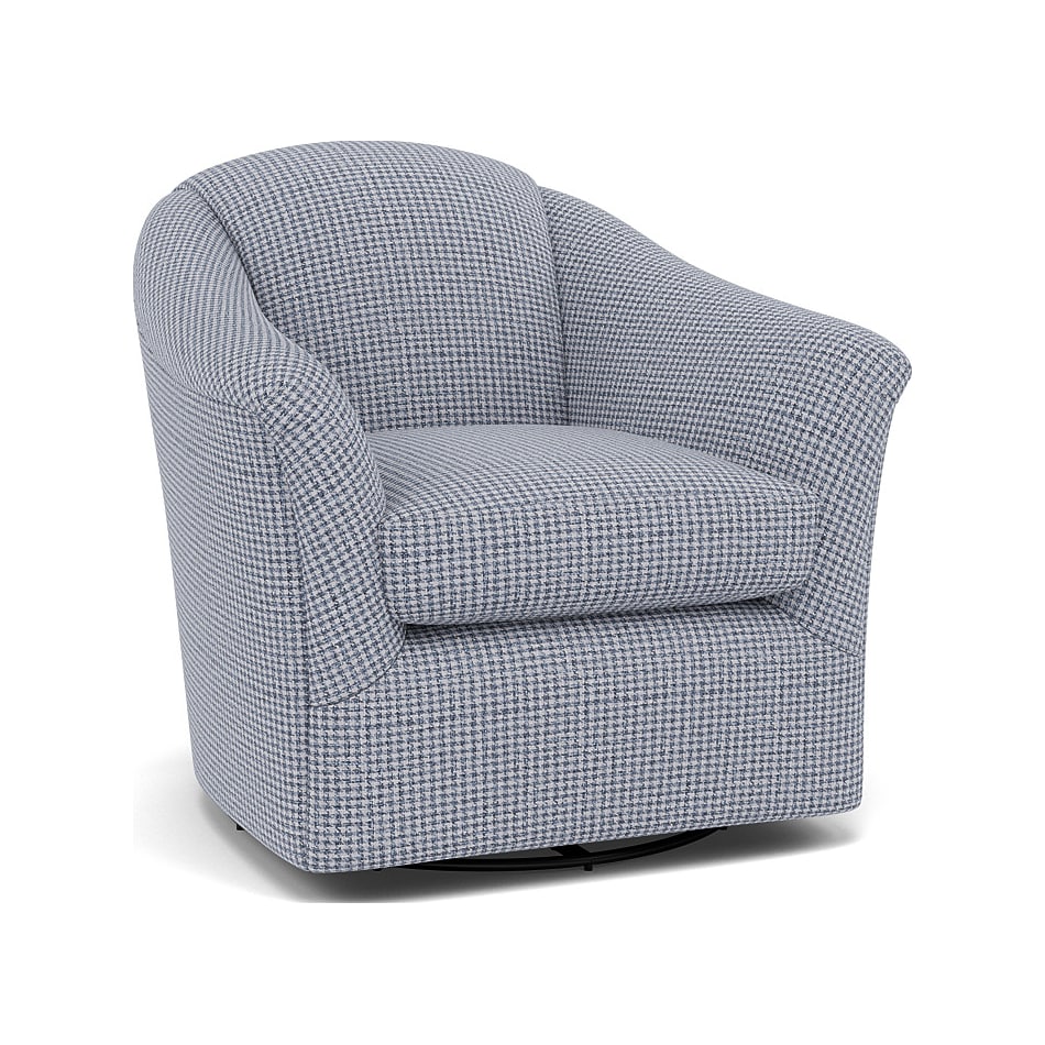 bsch blue swivel chair   