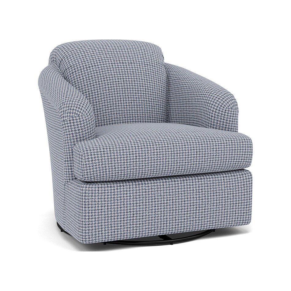 bsch blue swivel chair   