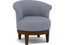 bsch blue swivel chair   