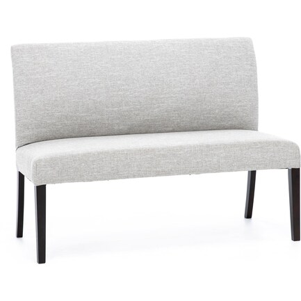 Upholstered Bench with back, Stone