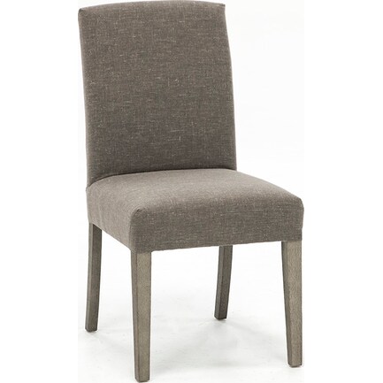 Meyer Upholstered Side Chair in Charcoal