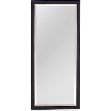 Black and Gold Beveled Leaner Mirror 36"W x 78"H