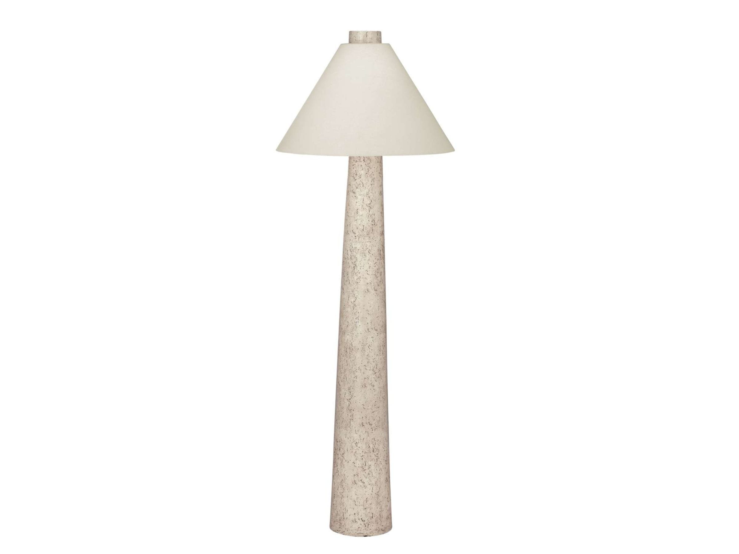 Cream Textured Cone Floor Lamp 63