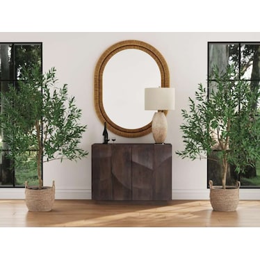 Cream and Tan Speckled Concrete Table Lamp 31"H