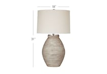 bsmt cream table lamp   