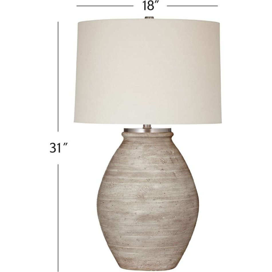 bsmt cream table lamp   