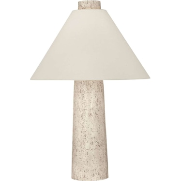 Cream Textured Cone Table Lamp 31"H