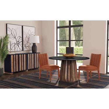 Mica 54" Round Marble Dining Table