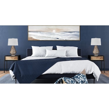 Taupe Art Glass Table Lamp 30"H