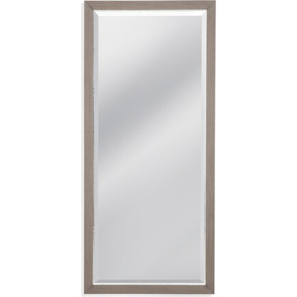 Brown and Silver Beveled Leaner Mirror 36"W x 78"H