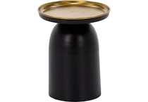 bsmt modern matte black chairside table leta  