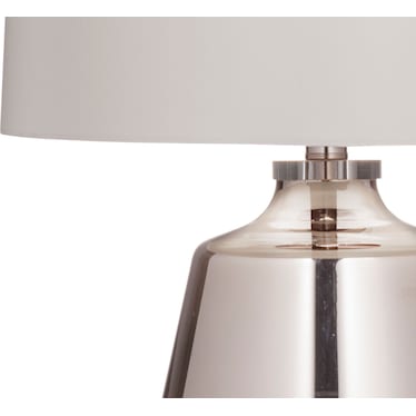 Silver Glass Table Lamp 28"H