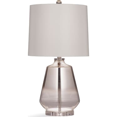 Silver Glass Table Lamp 28"H