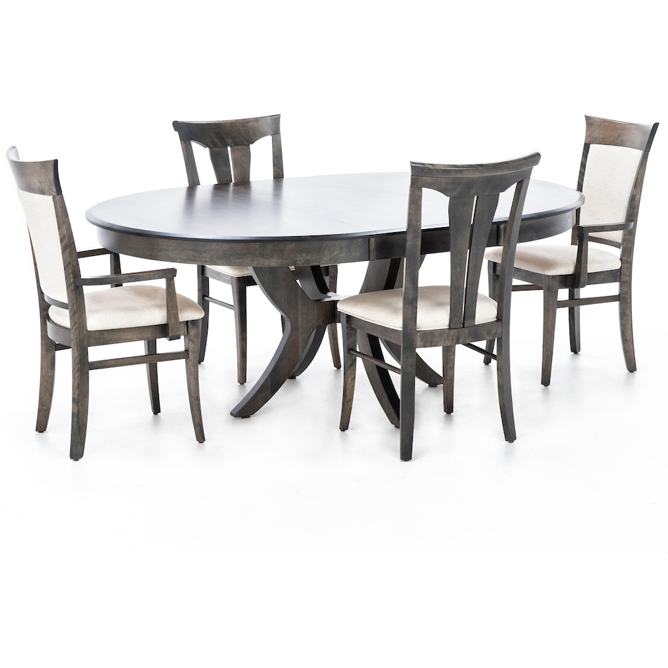canadel furniture grey inch standard height round oval p  
