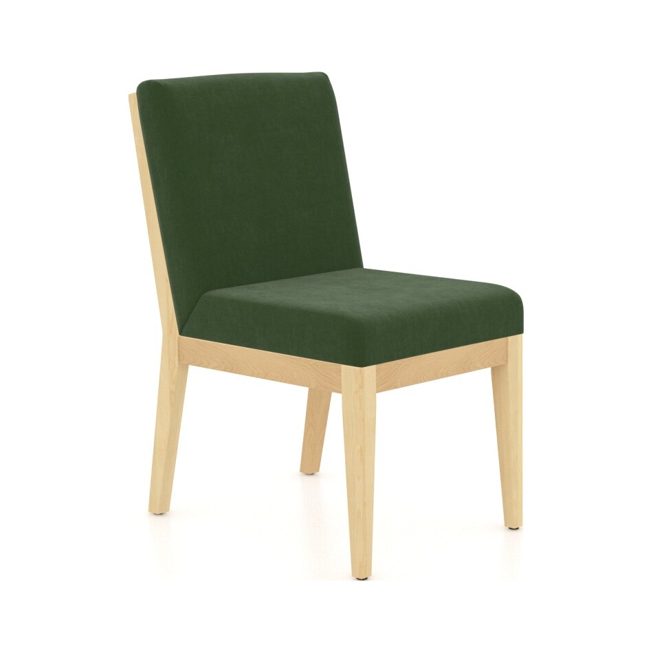 canadel  natural washed   k velvet inch standard seat height side chair   