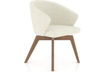 canadel  oak washed   tw fabric inch standard seat height side chair   