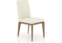 canadel  oak washed   tw fabric inch standard seat height side chair   