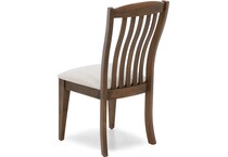 canadel  pecan washed   q fabric inch standard seat height side chair   